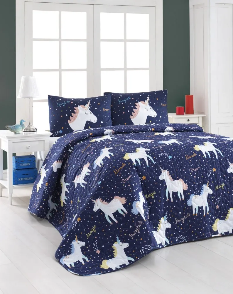 Prekrivač Magic Unicorn Dark Blue
