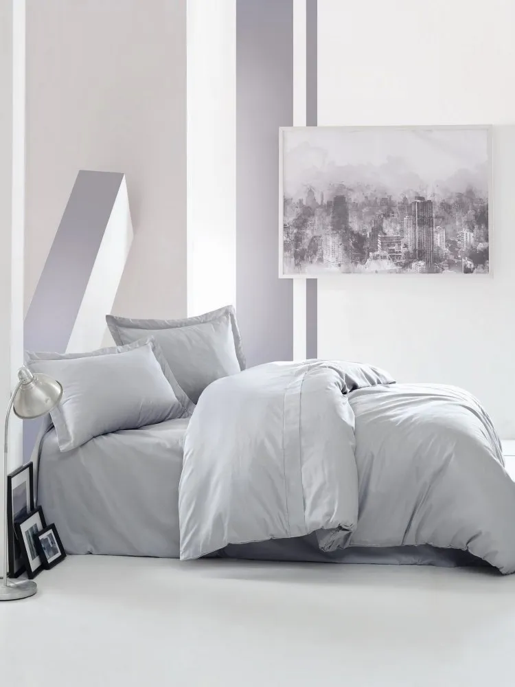 Premium satenska posteljina Elegant Grey