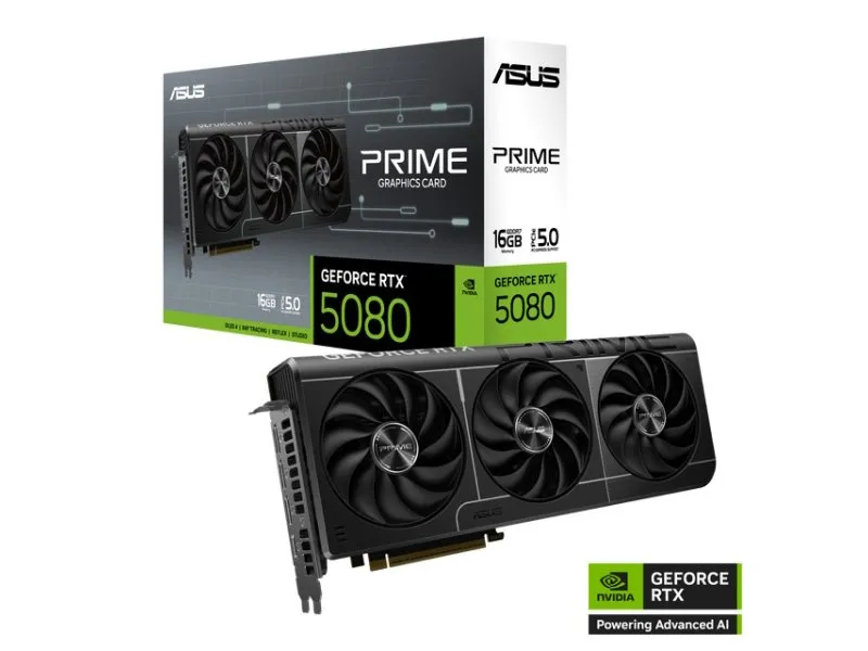 PRIME GeForce RTX™ 5080 16GB GDDR7 OC Edition PRIME-RTX5080-O16G