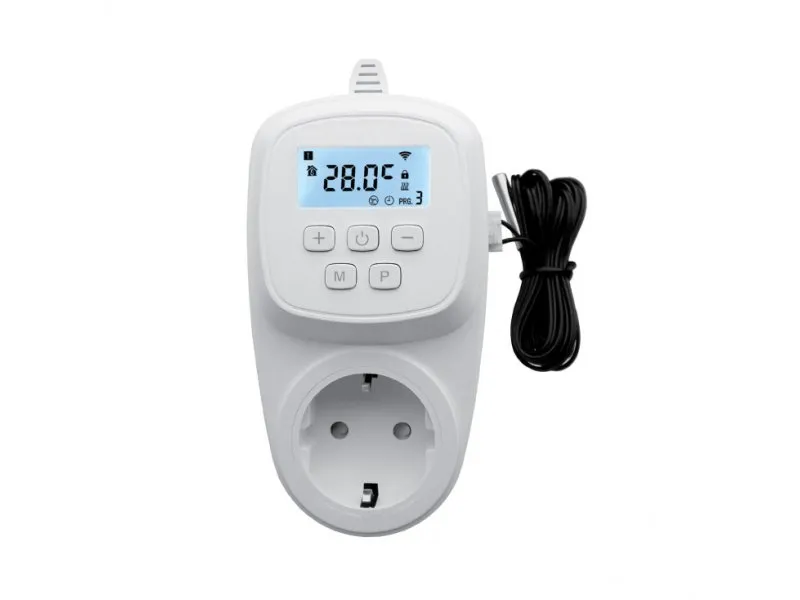Prog. žični digitalni sobni termostat sa utičnicom DST-501H