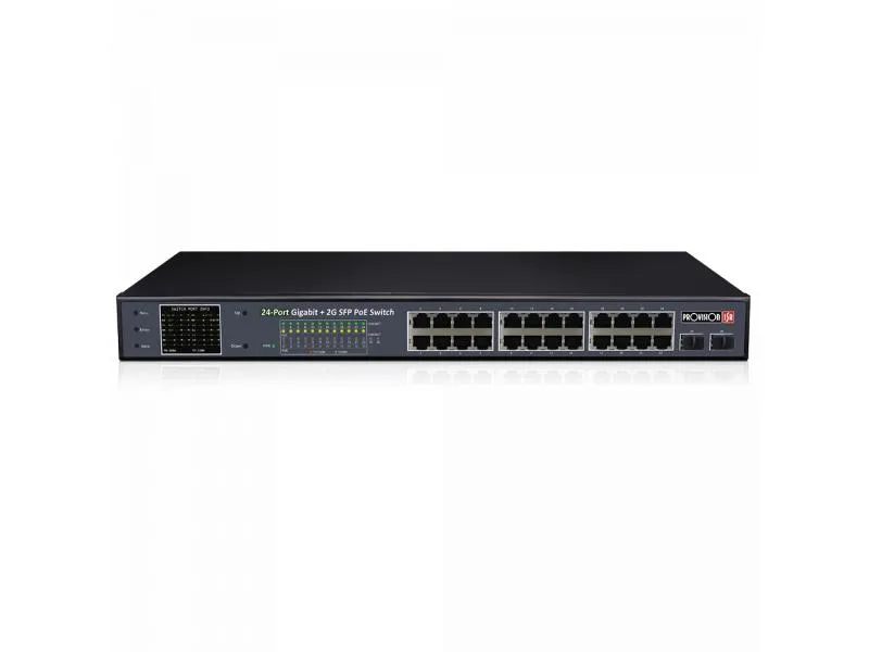 POES-24370GCL+2SFP 24-portni Giga PoE Switch 370W+2 SFP