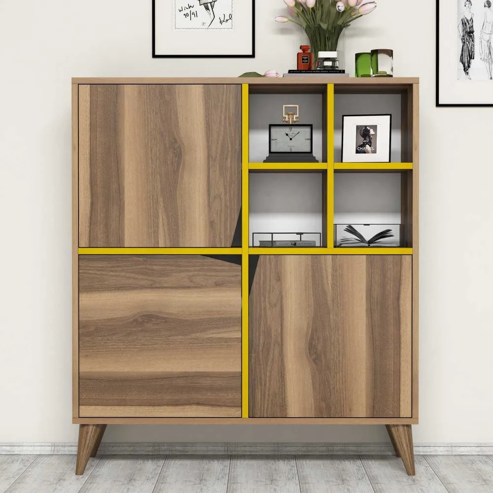 Pulse Walnut Yellow komoda
