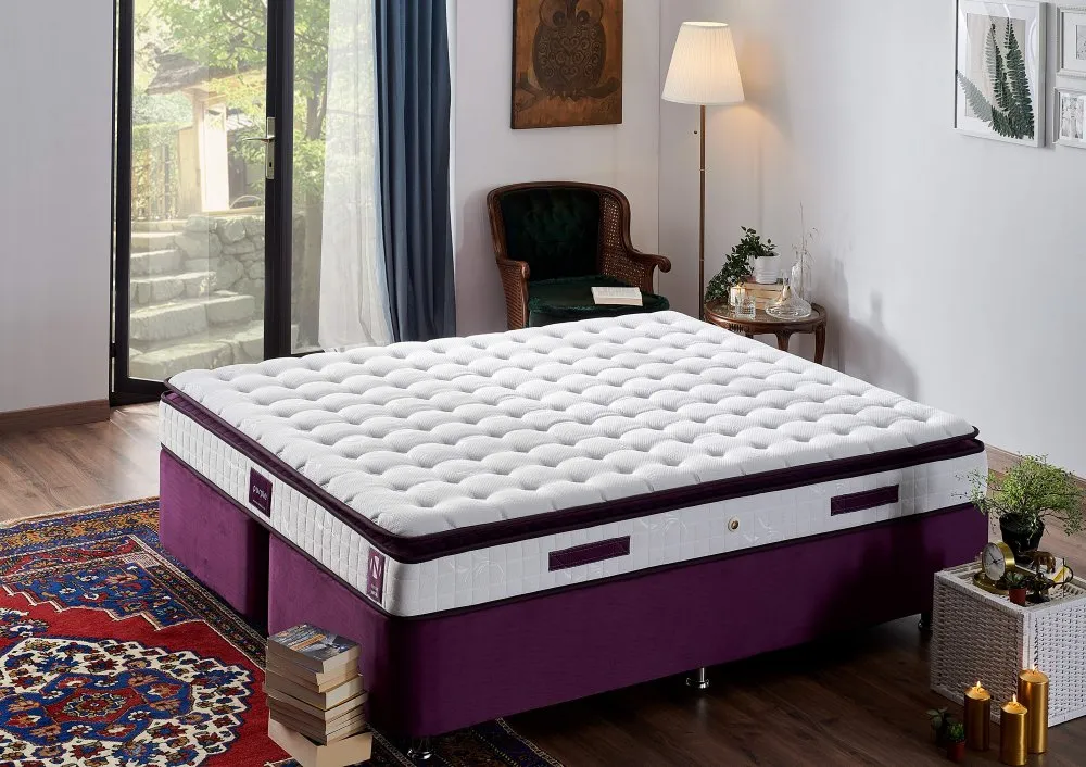 Purple Double Size Padded Soft Mattress Belo - Ljubičasti (480NRN1256)dušek