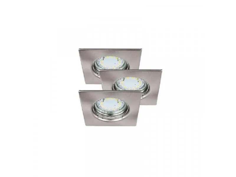 Set 3 kvadratne fiksne saten hrom rozetne