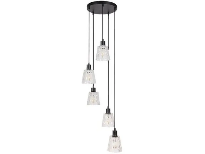 Visilica Jarina 5x40W crna 5334