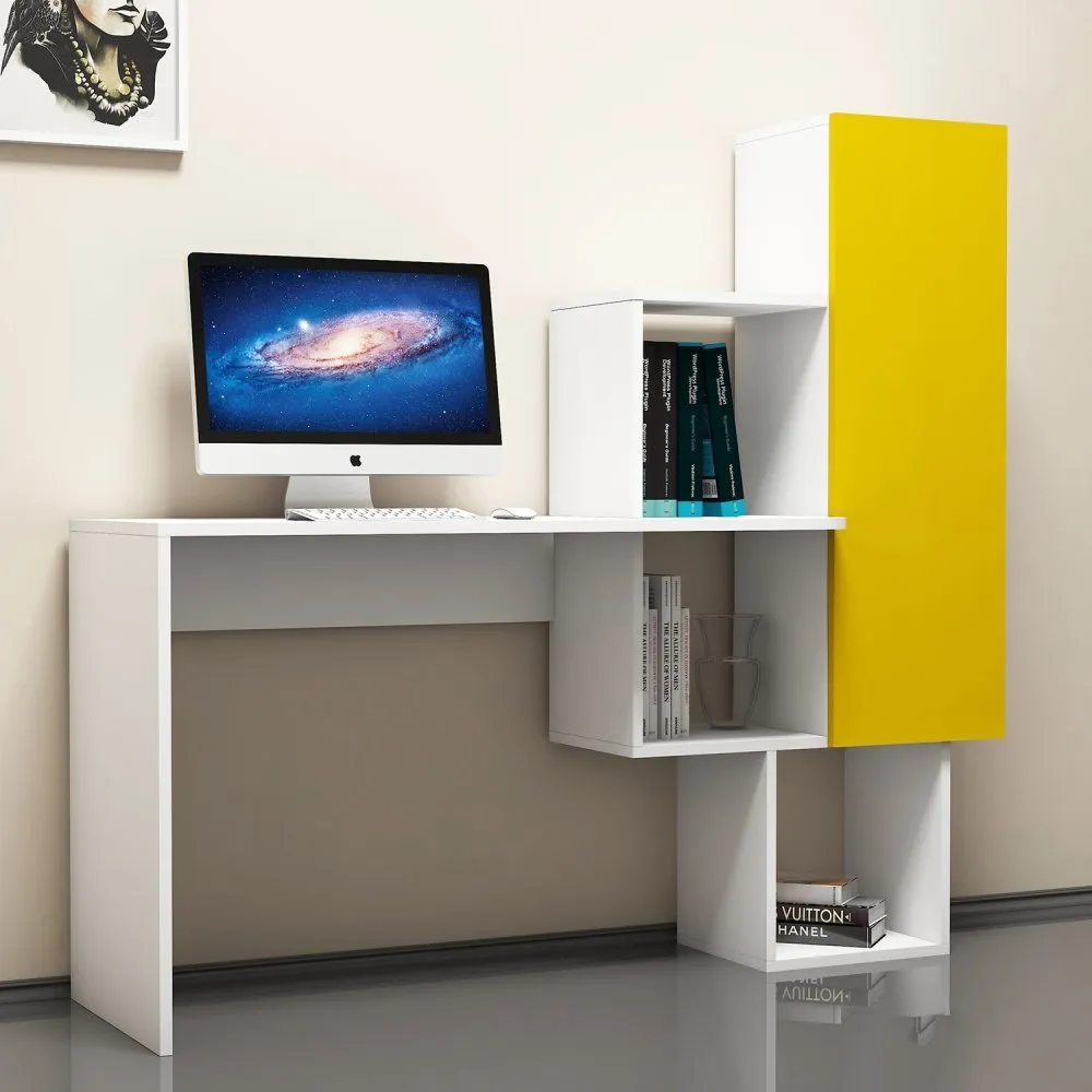 Radni sto Acelya White Yellow
