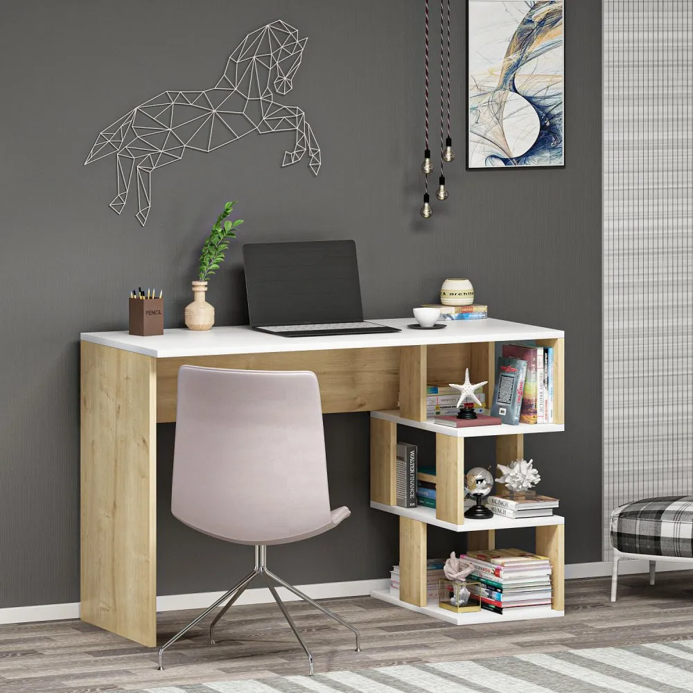 Radni sto Dardanos White Sapphire Oak