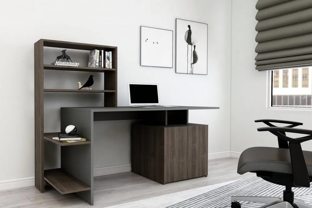 Radni sto Melis Walnut Anthracite