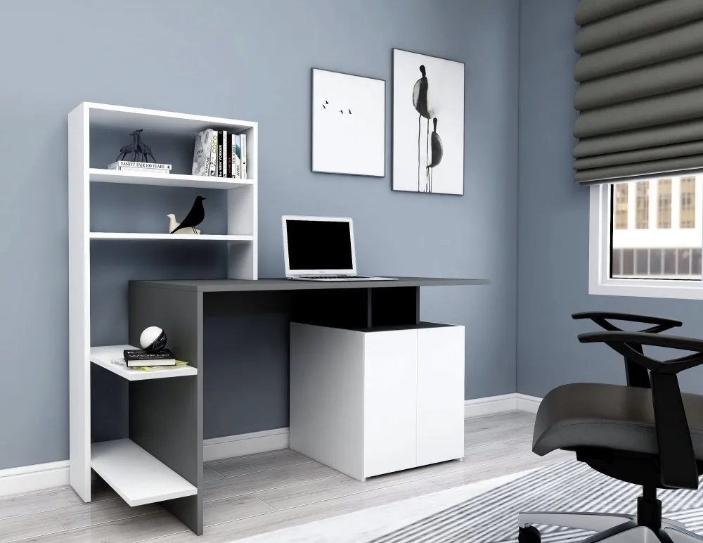 Radni sto White Anthracite