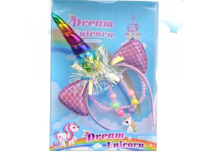 Rajf za kosu Unicorn šareni