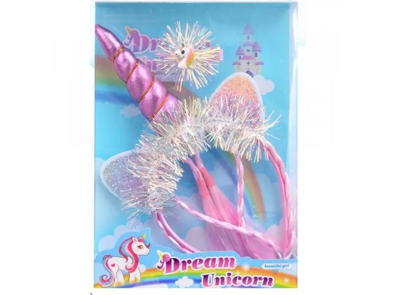 Rajf za kosu Unicorn pink