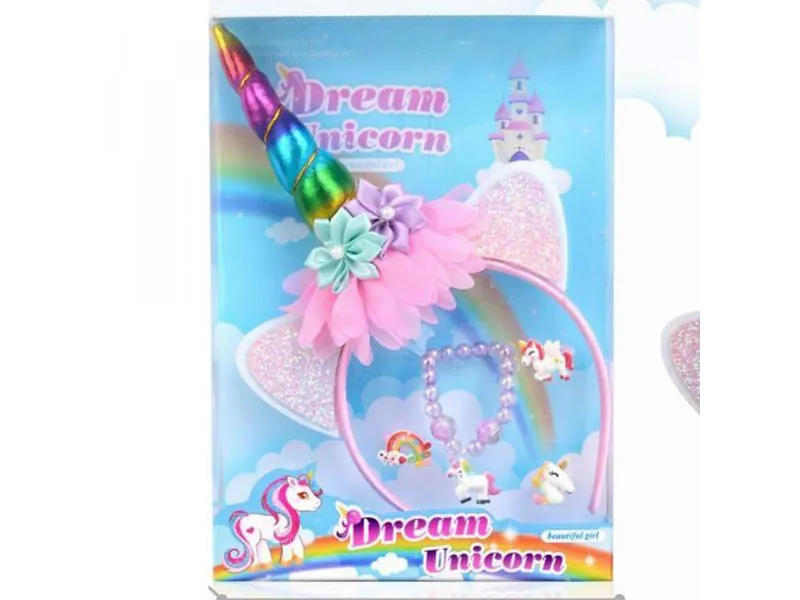 Rajf za kosu Unicorn roze