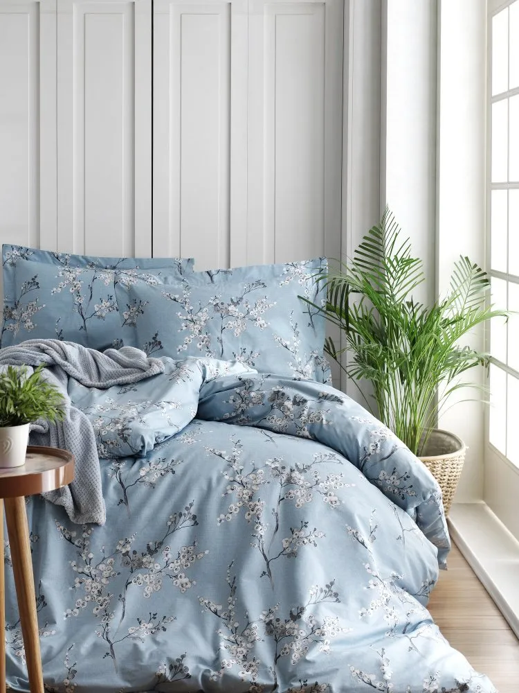 Ranforce posteljina (135 x 200) Chicory Blue