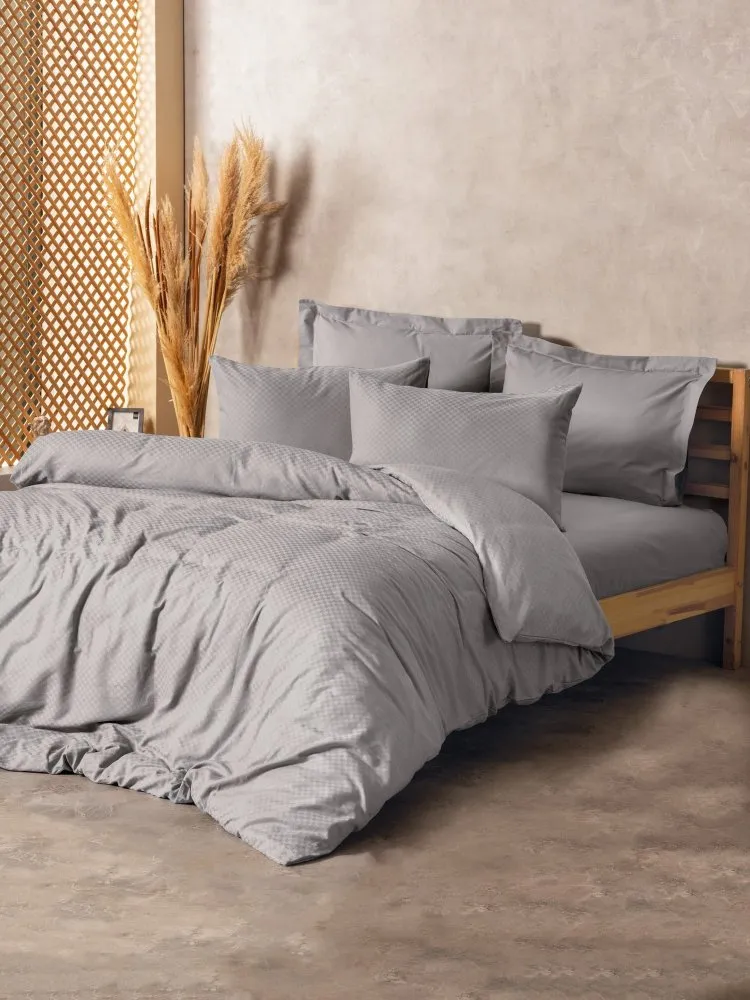 Ranforce posteljina (160x220) Plaid Grey