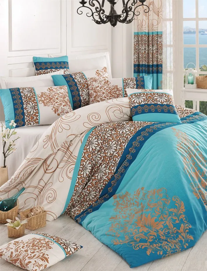 Ranforce posteljina (200 x 220) Katre Turquoise