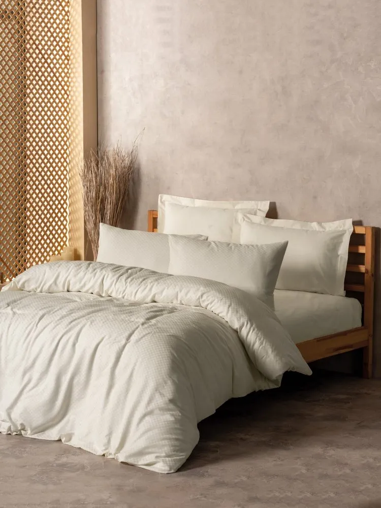 Ranforce posteljina (200x200) Plaid Cream