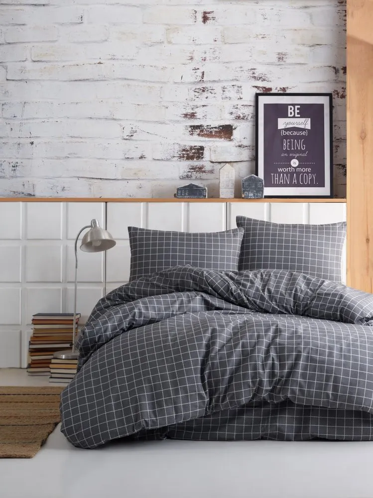 Ranforce posteljina (200x220) Pipong Anthracite