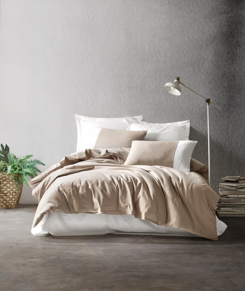 Ranforce posteljina (200x220) Plain Mink Cream