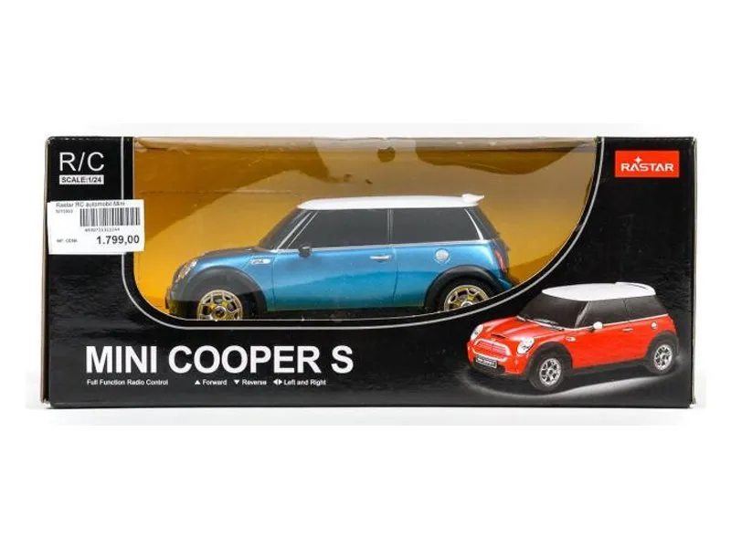 RC automobil Mini cooper S 1:24 (plavi, crveni)
