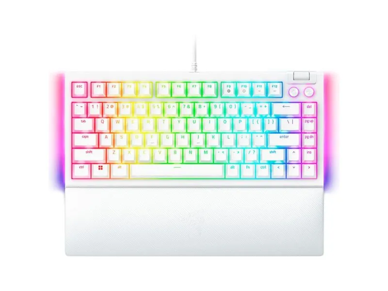 Tastatura BlackWidow V4 75% - Hot-swappable Mechanical Gaming Keyboard - White - US Layout