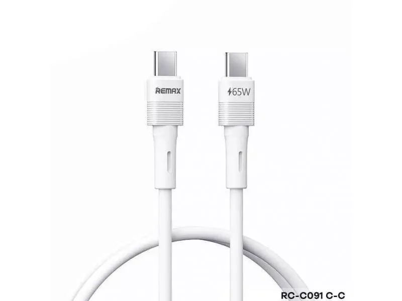 RC-C091 kabl za punjač 65W USB C na USB C beli