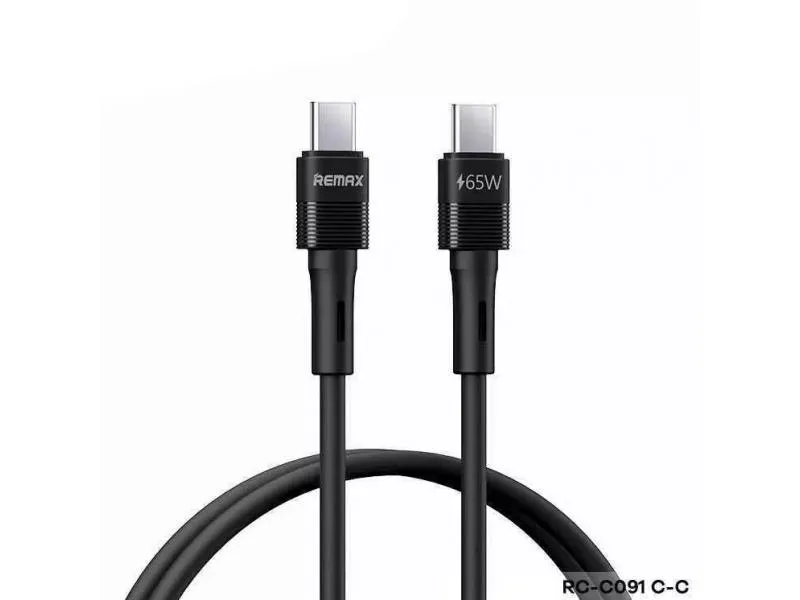 RC-C091 kabl za punjač 65W USB C na USB C crni