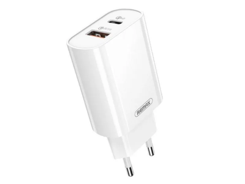 Strujni punjač 3.0 + PD Fast Charger RP-U37 18W beli