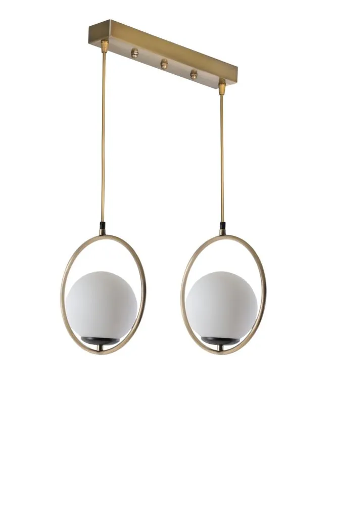 Ring 2 Li Sıralı Luster visilica u belo bakarnoj boji ( 846STL2849)