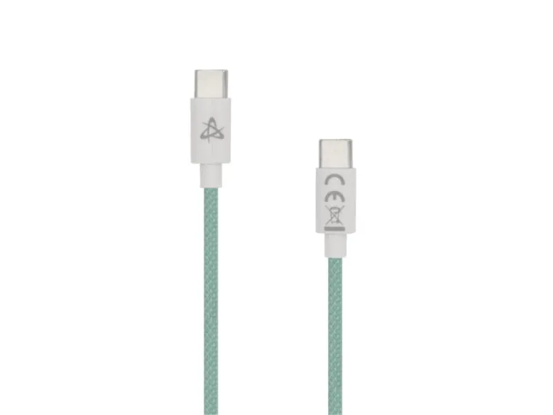 60W kabl za punjač USB-C na USB-C zeleni
