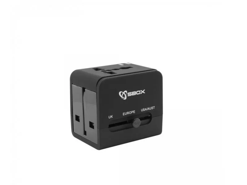 TA-23 UNIVERZALNI PUTNI ADAPTER SA DVOSTRUKIM USB PUNJAČEM