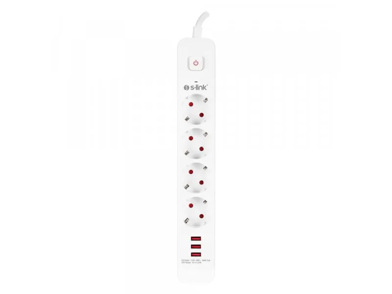 Produžni kabl SPG403U 4 utičnice 3XUSB 1.5M beli (18936)