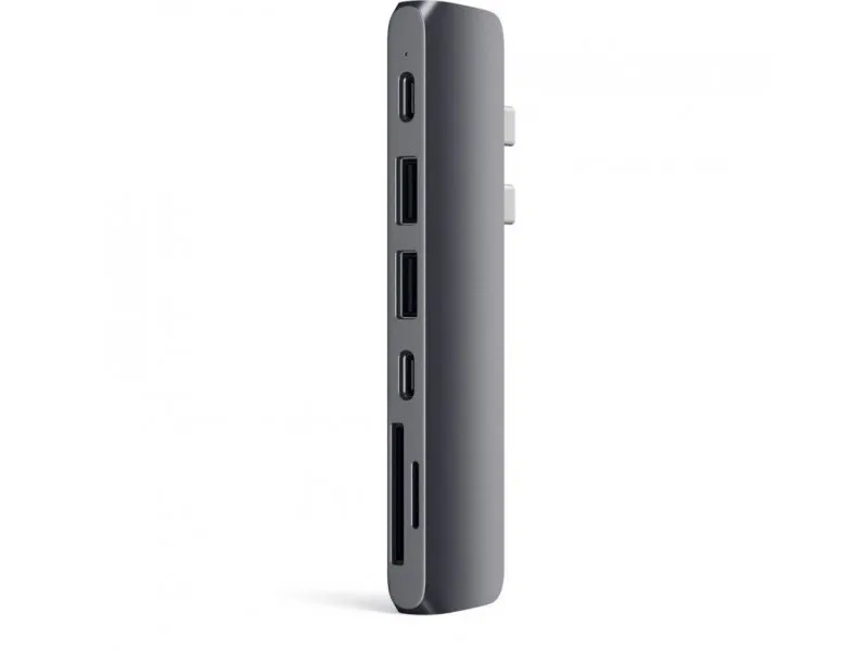 Aluminium Type-C PRO Hub (HDMI 4K,PassThroughCharging,2x USB3.0,2xSD,ThunderBolt 3) - Space Grey