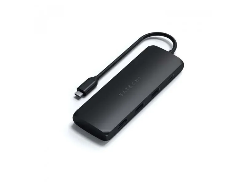 Aluminium USB-C Hybrid Multiport adapter SSD Enclosure, HDMI 4K, 2 x USB-A 3.1 Gen 2 up to 10 Gbps-Black (ST-UCHSEK)