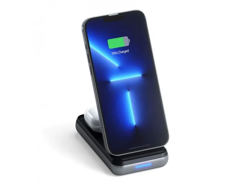 Duo Wireless Charger Power Bank Stand 10000 mAh Stand (Powerbank based for iPhone & Airpods) - Space Grey