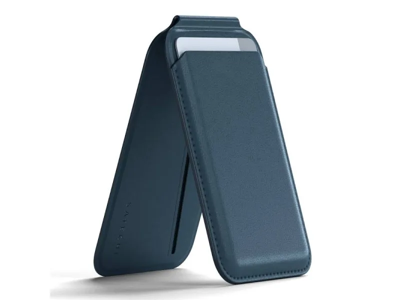 Plavi Vegan-Leather Magnetic Novčanik i držač za telefon