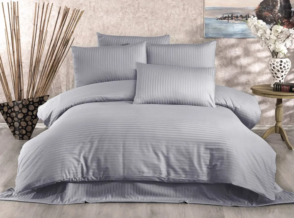 Satenska posteljina (140 x 200) Lilyum Grey