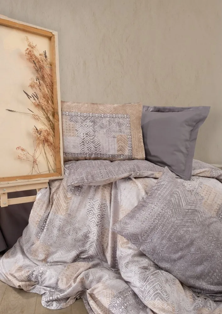 Satenska posteljina (200x220) Amentes Grey