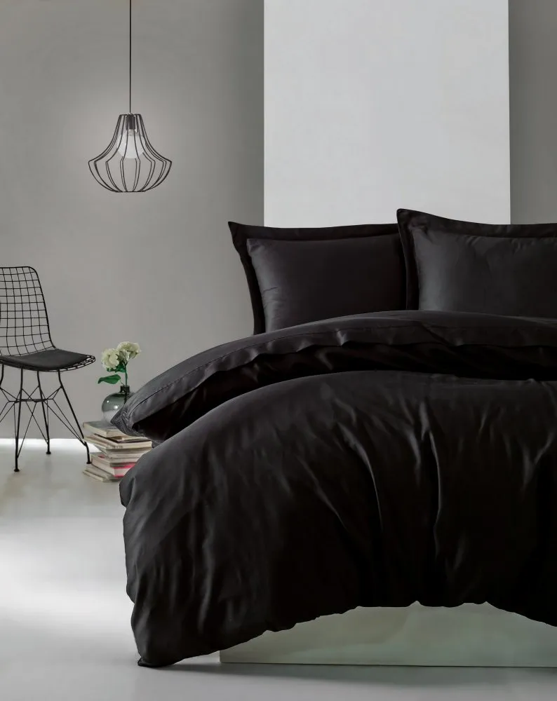 Satenska posteljina (240 x 220) Elegant Black