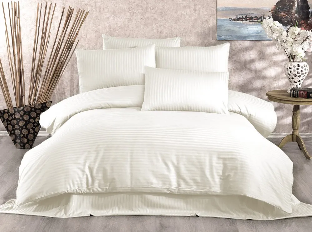 Satenska posteljina (240 x 220) Lilyum Cream