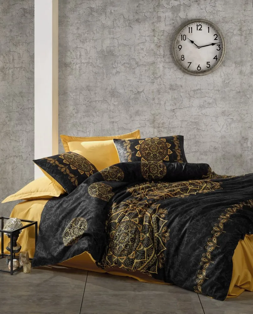 Satenska posteljina (240x220) Alvina Gold