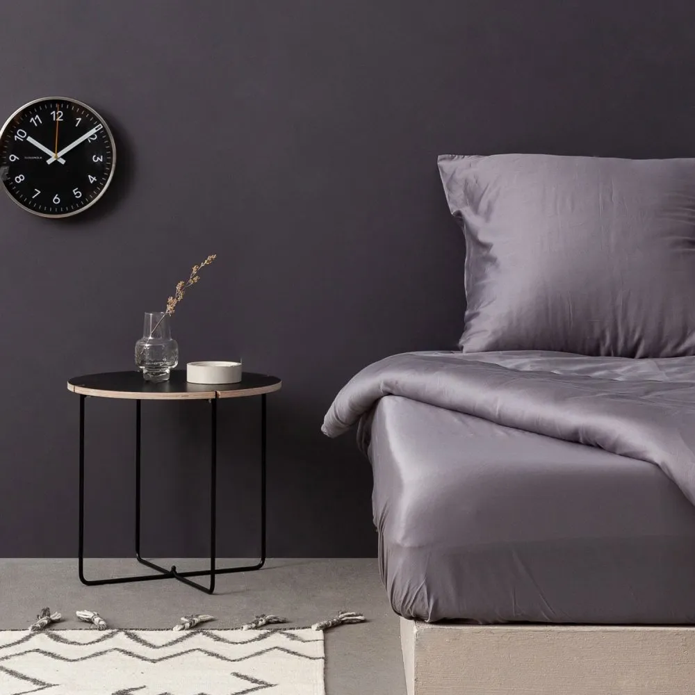 Satenska posteljina (260x220) De Dark Grey