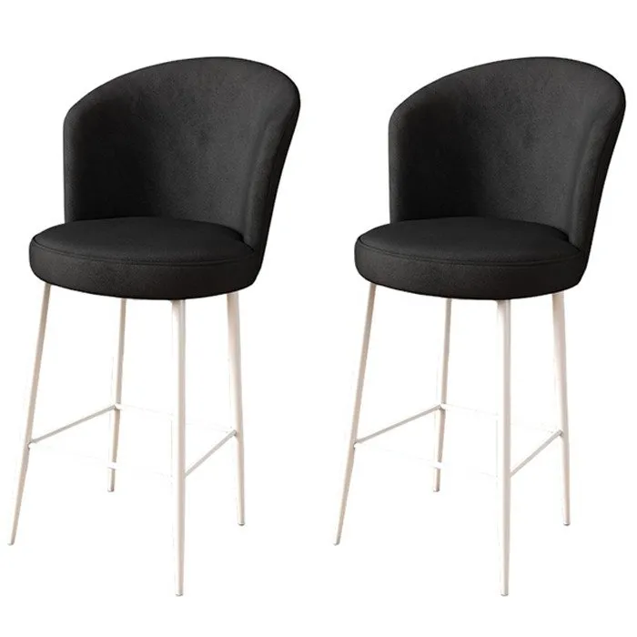 Set 2 barske stolice Alte Black White
