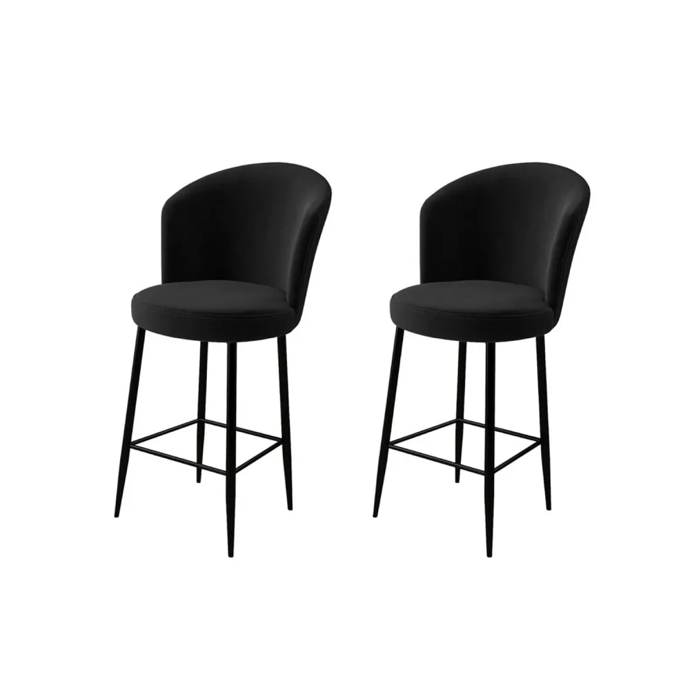 Set 2 barske stolice Alte Black
