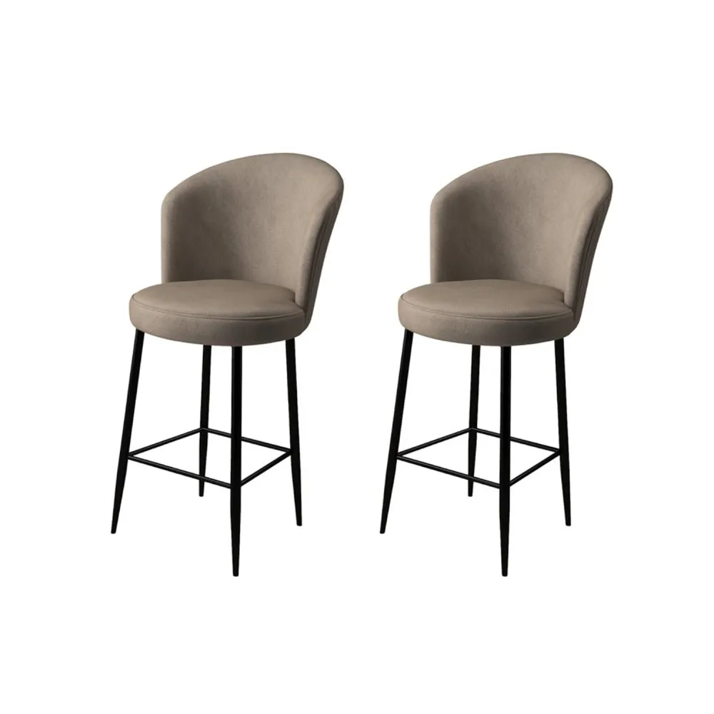 Set 2 barske stolice Alte Cappuccino Black