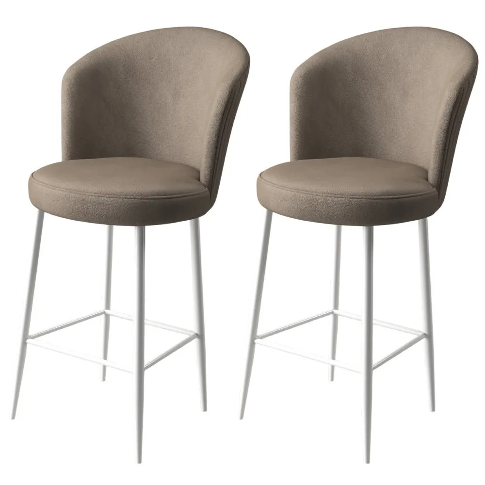 Set 2 barske stolice Alte Cappuccino White
