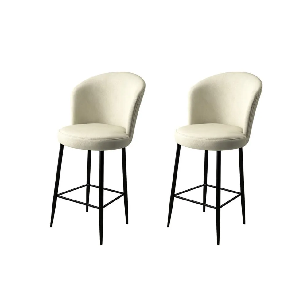 Set 2 barske stolice Alte Cream Black