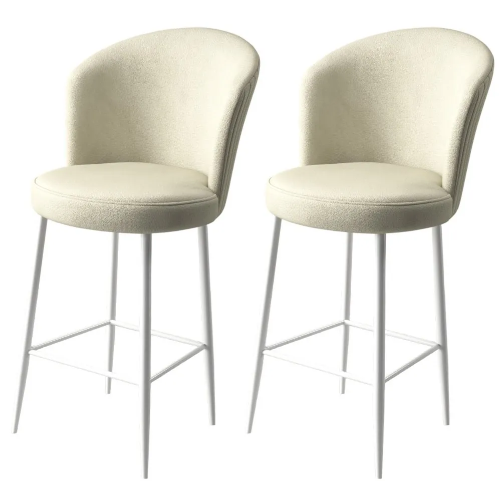 Set 2 barske stolice Alte Cream White