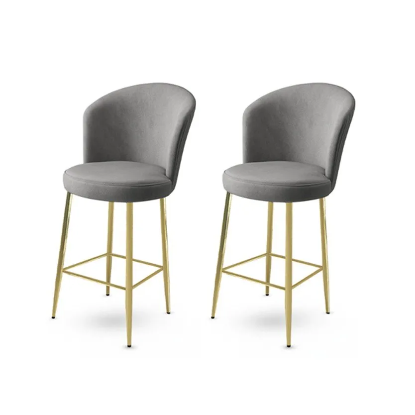 Set 2 barske stolice Alte Grey Gold