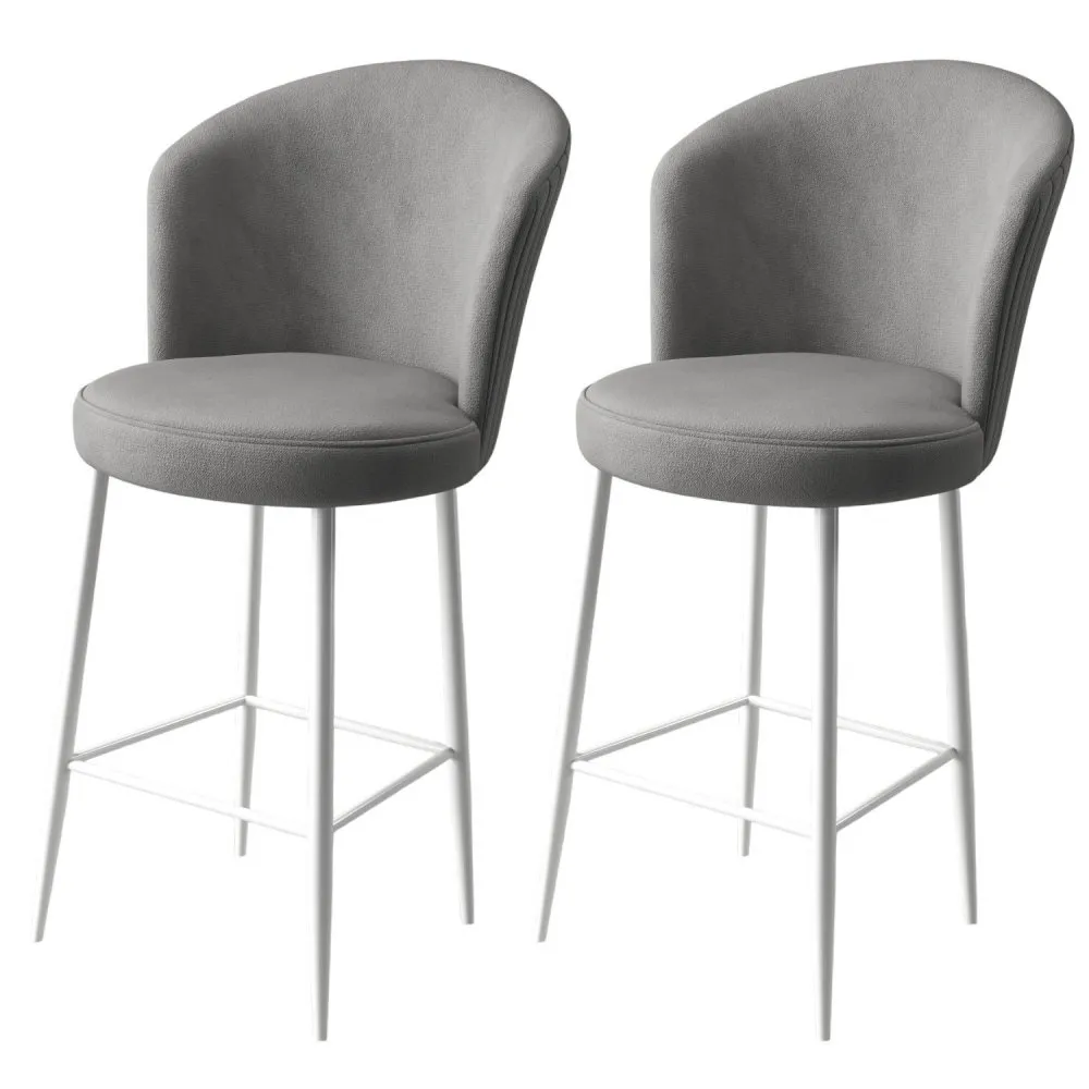 Set 2 barske stolice Alte Grey White