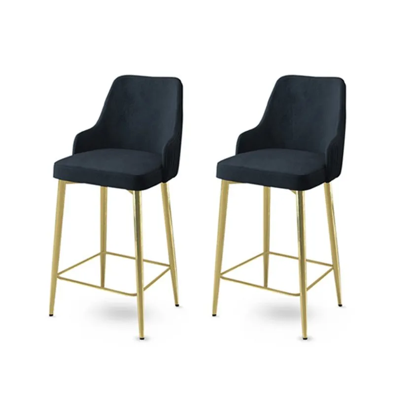 Set 2 barske stolice Enox Anthracite Gold